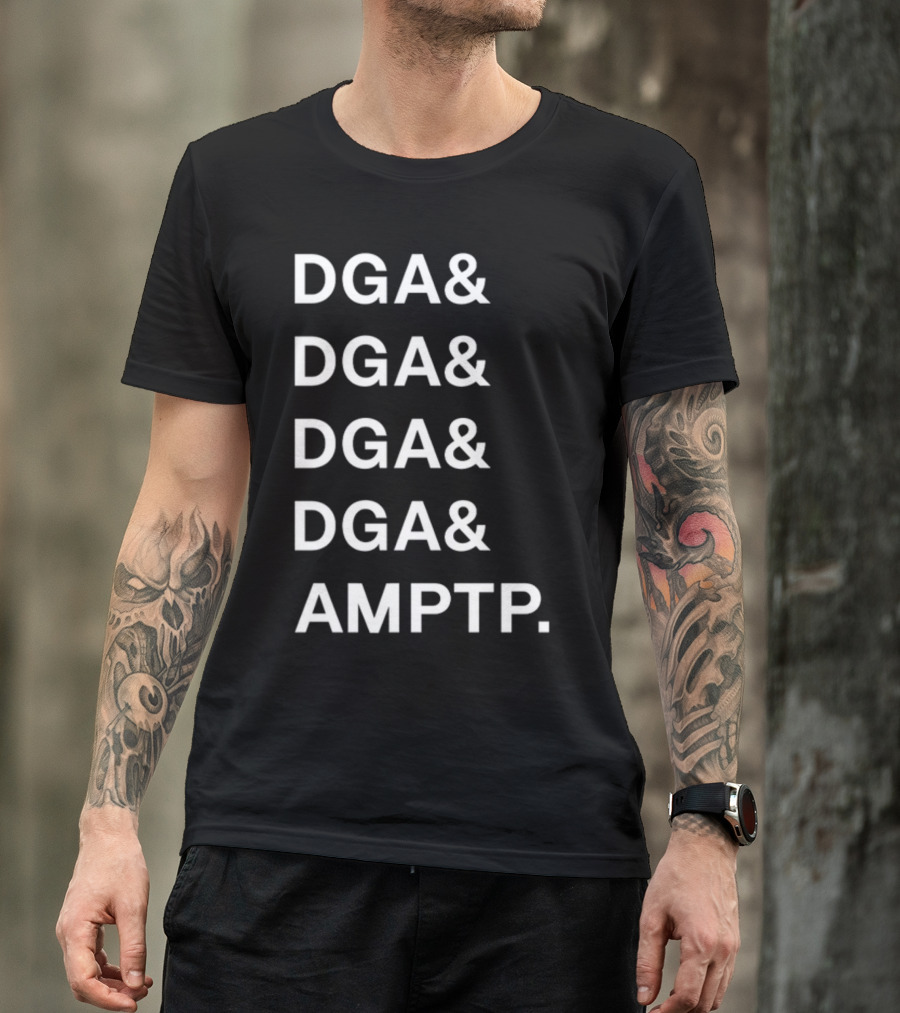 DGA DGA DGA DGA AMPTP Text T-Shirt