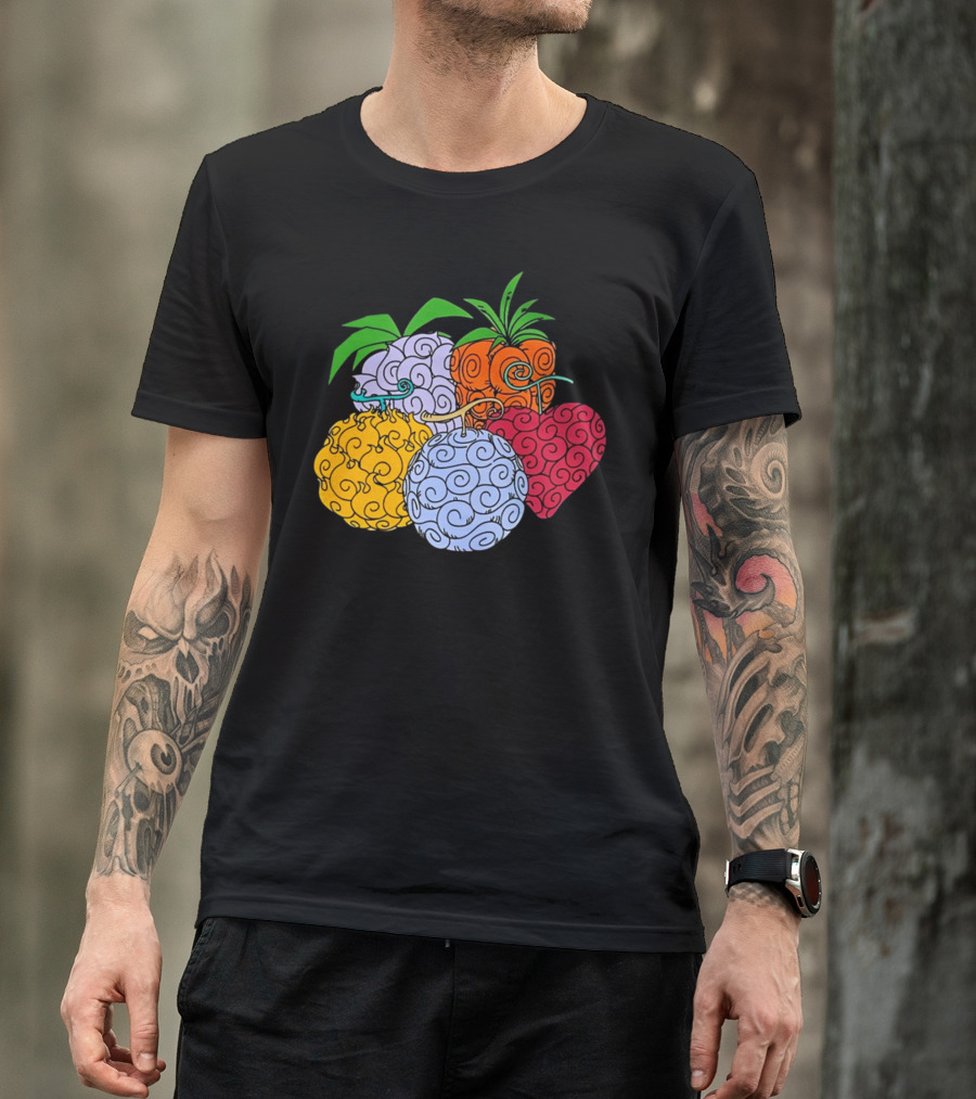 Crunchyroll One Piece Devil Fruits Colorful Collection T-Shirt