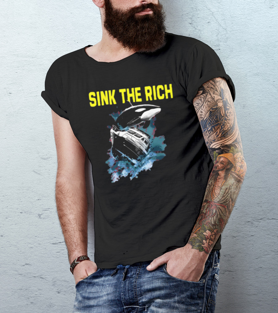 Sink The Rich Killer Whale Yacht Destruction T-Shirt