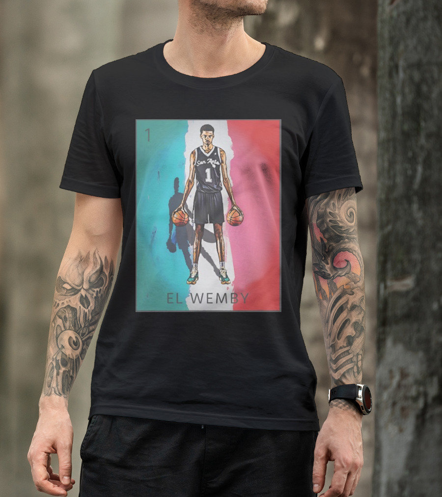 El Wemby San Antonio Number 1 Basketball Player T-Shirt