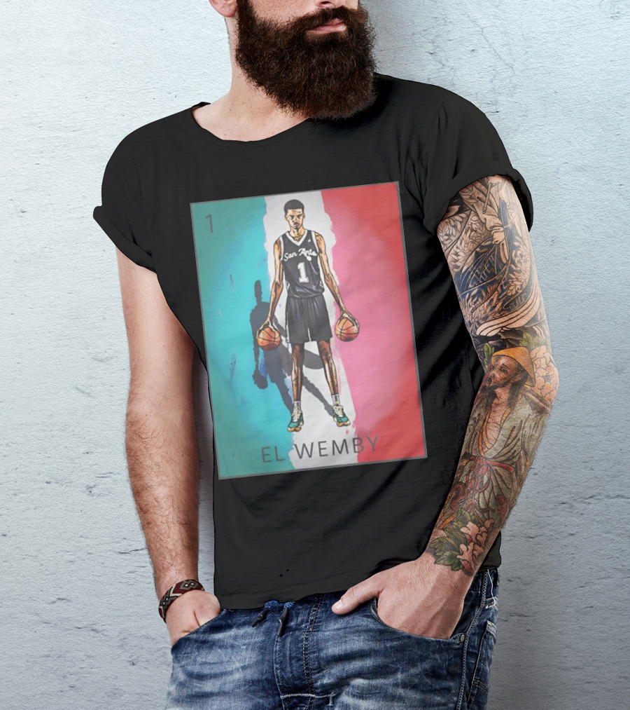 El Wemby San Antonio Number 1 Basketball Player T-Shirt