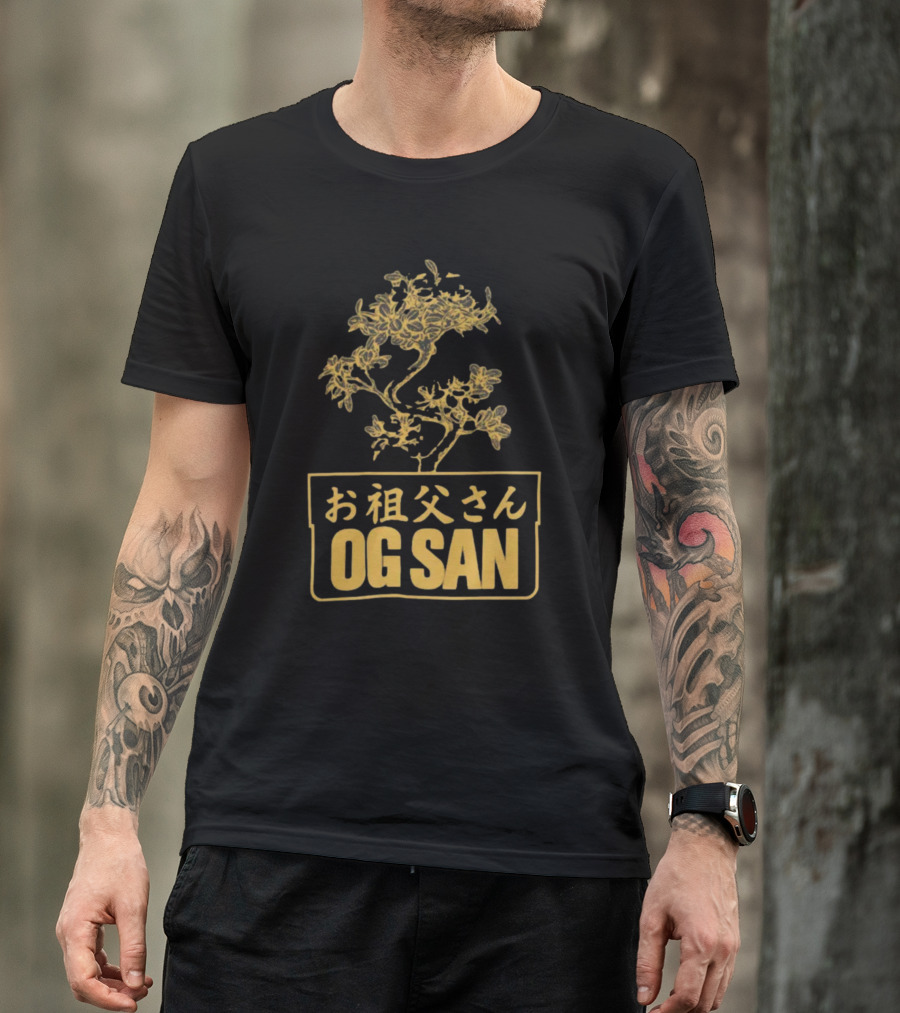OG San Japanese Text Floral Design Deen Burbigo Merch T-Shirt