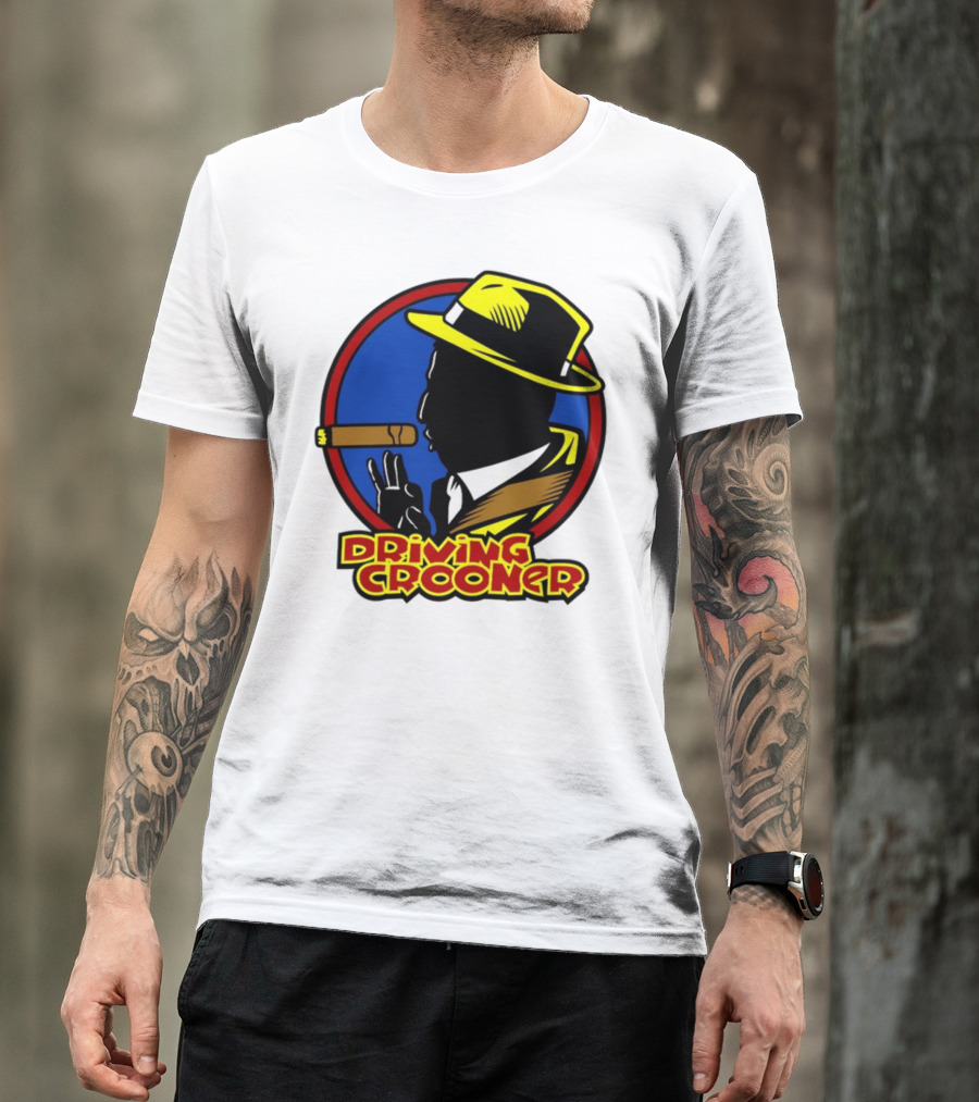 Driving Grooner Fedora Silhouette Cigar T-Shirt