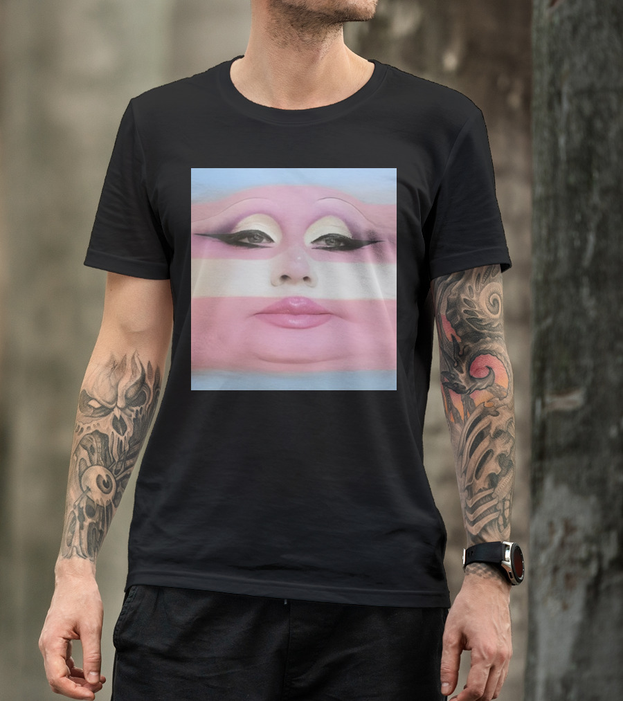 Juno Birch Transgender Flag Face T-Shirt