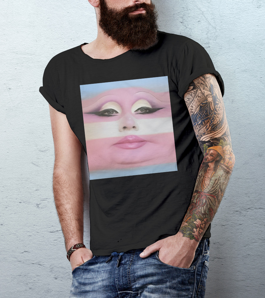 Juno Birch Transgender Flag Face T-Shirt