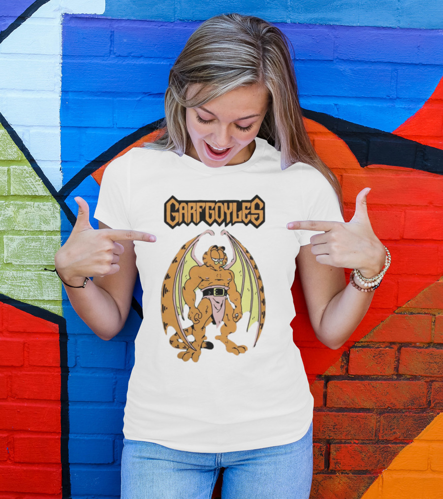 Garfgoyles Garfield David C. Smith T-Shirt