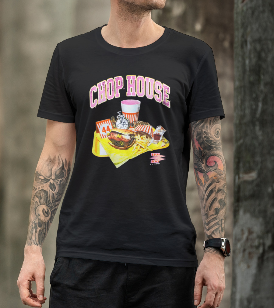 Chop House 44 Fast Food Combo With Burger Fries Drink And Condiments T-Shirt