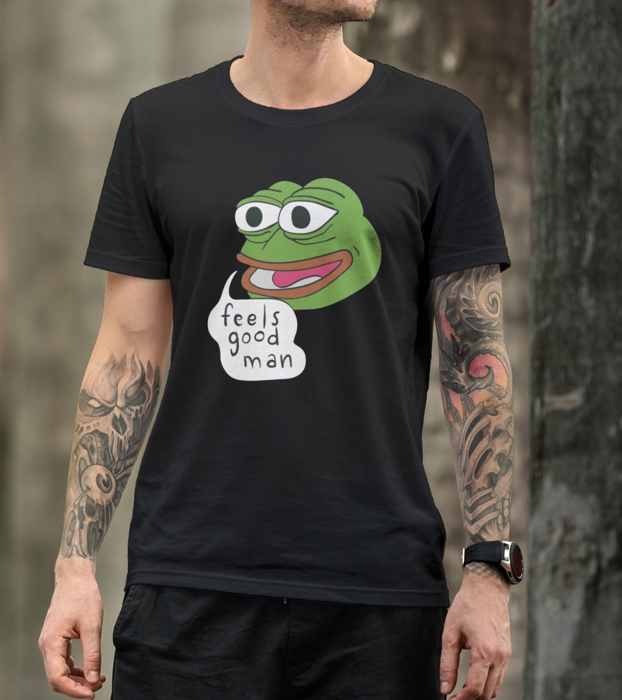 Pepe Feels Good Man Meme Iconic Expression T-Shirt