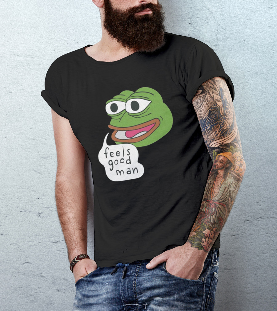 Pepe Feels Good Man Meme Iconic Expression T-Shirt