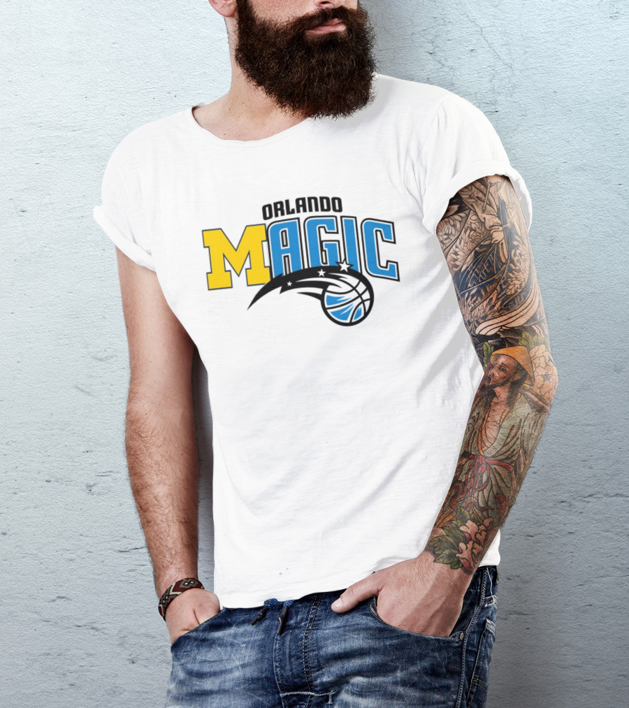 Orlando Magic Michigan Sports Collab Swanky Wolverine T-Shirt