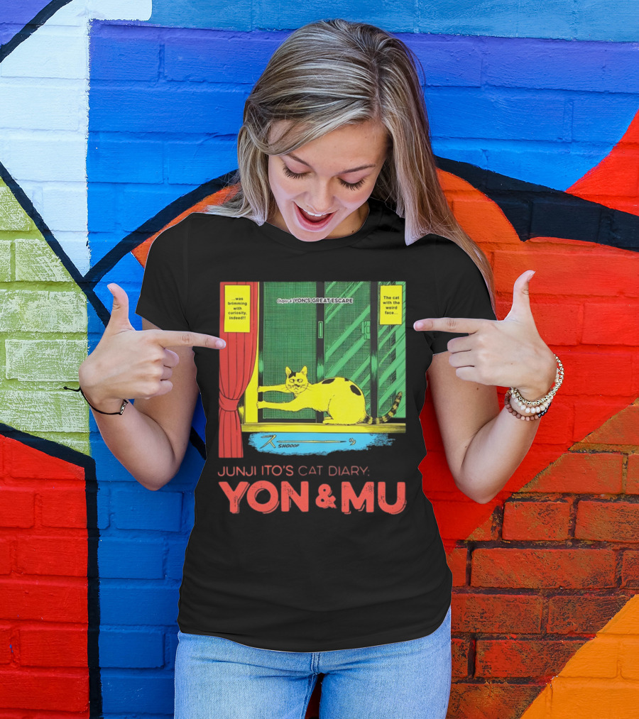Junji Ito's Cat Diary Yon And Mu Yon’s Great Escape The Cat With The Weird Face T-Shirt