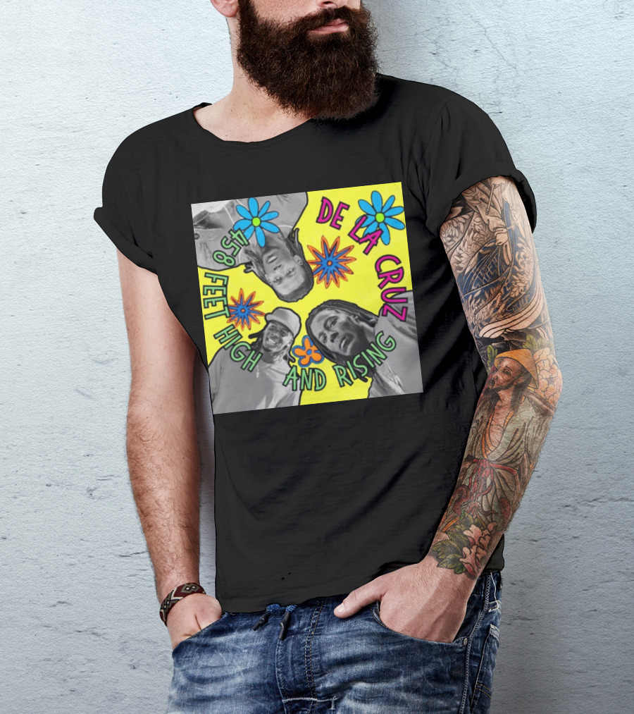De La Cruz 458 Feet High And Rising Psychedelic Baseball Legend T-Shirt
