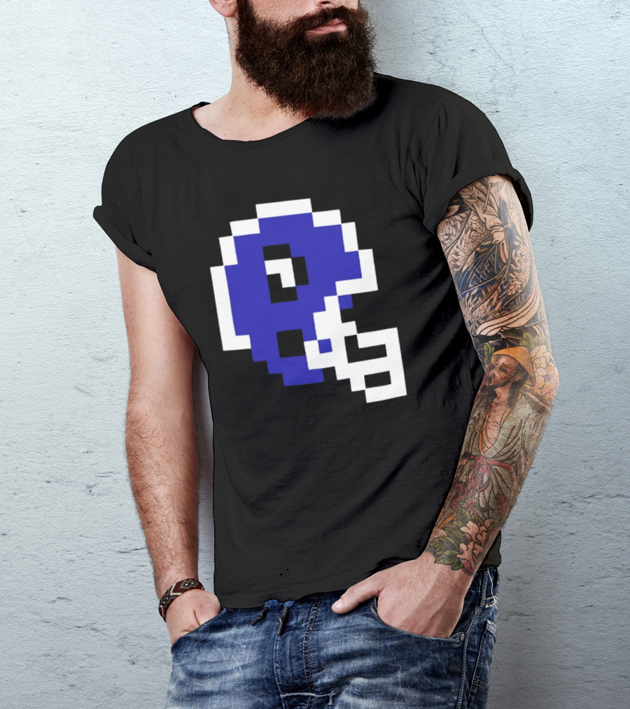 Thatsgoodsports 8 Bit New Retro Football Helmet T-Shirt