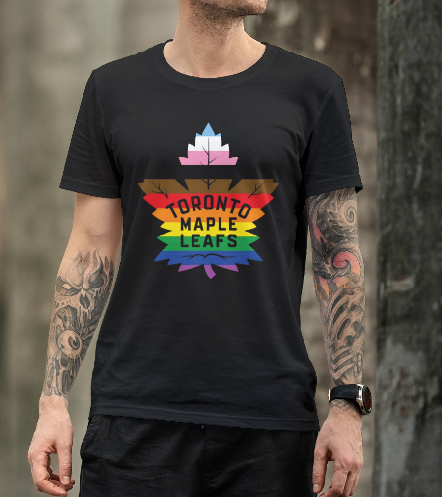 Toronto Maple Leafs Pride Leaf Logo Love All Hate None T-Shirt