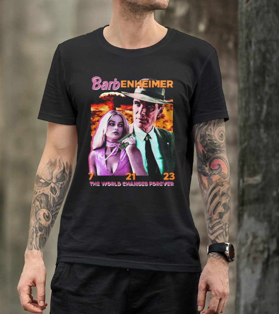 Barbenheimer The World Changes Forever 7 21 23 T-Shirt
