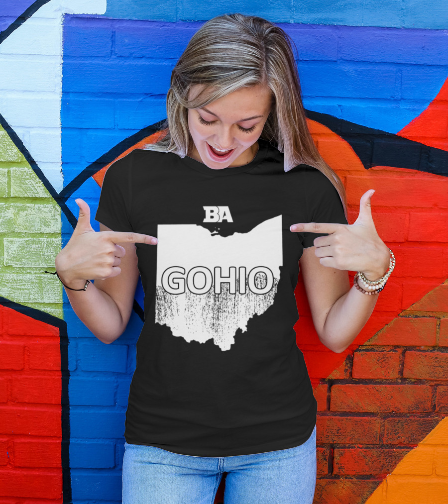 BA GOHIO Ohio Map T-Shirt