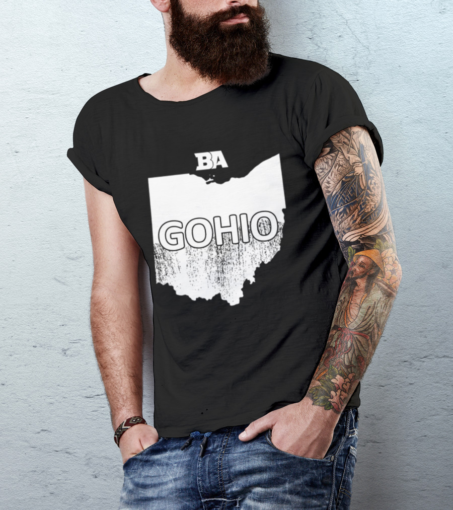 BA GOHIO Ohio Map T-Shirt