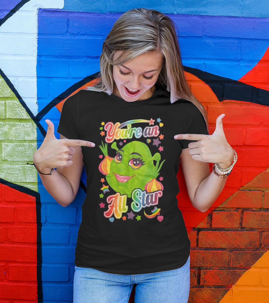You're An All Star Shrek Rainbow Emojis T-Shirt