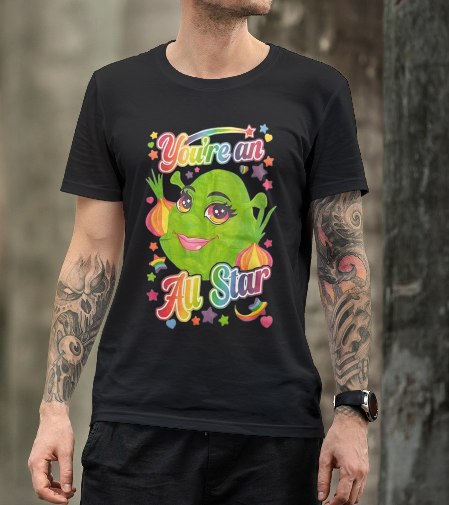 You're An All Star Shrek Rainbow Emojis T-Shirt