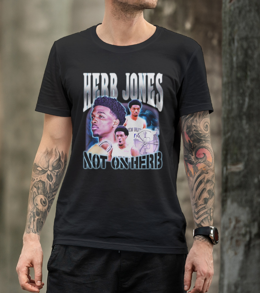 Herb Jones Not On Herb New Orleans Basketball Player Collage T-Shirt