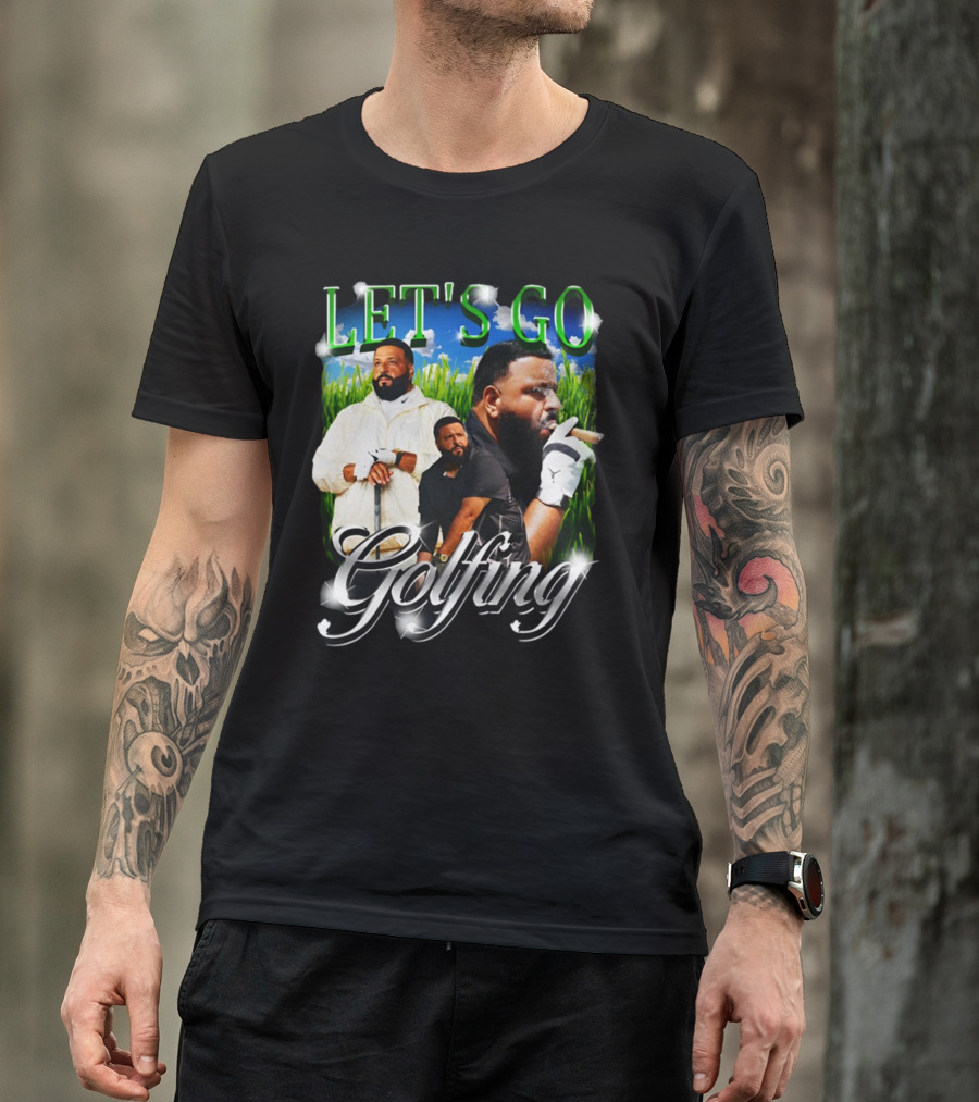LET'S GO Golfing Cigar Style In The Grass T-Shirt