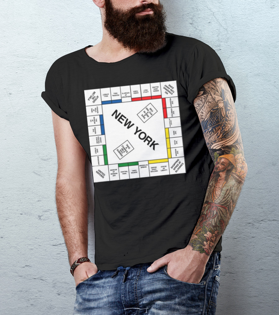 New York Monopoly Board Carrie Bradshaw Edition T-Shirt