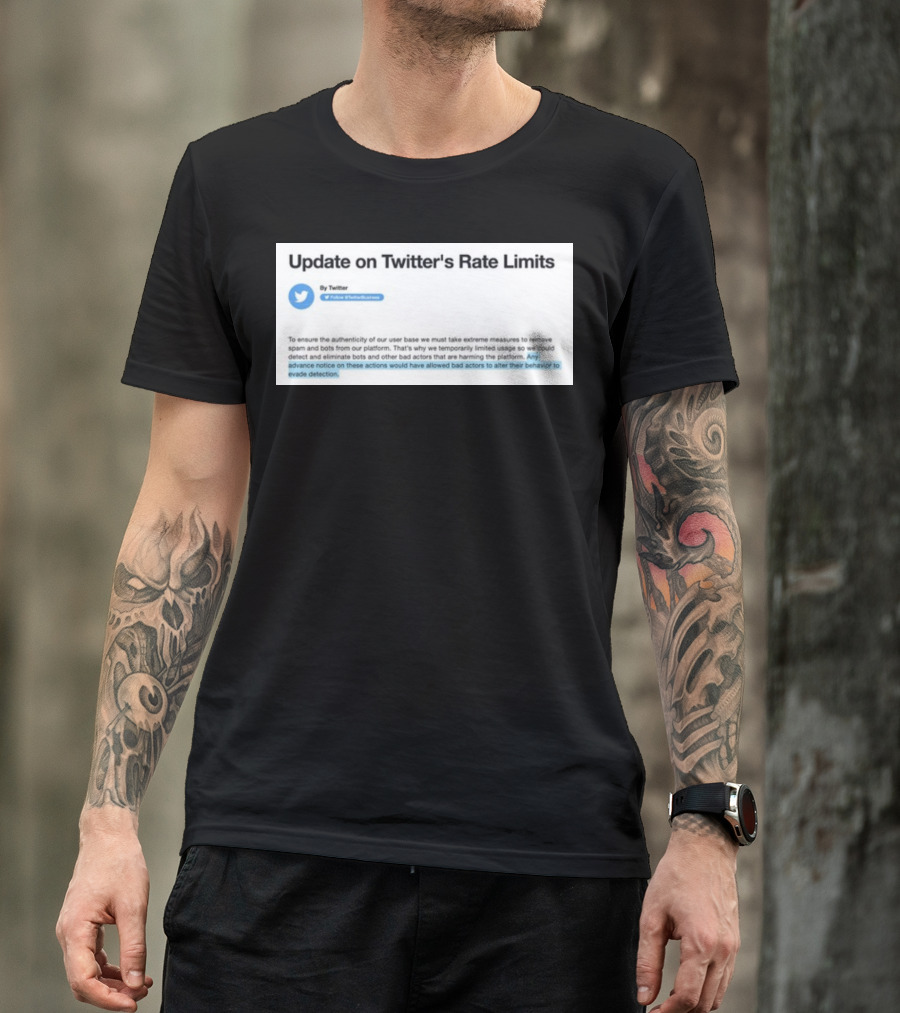 Twitter's Rate Limits Response And Security Measures Update T-Shirt
