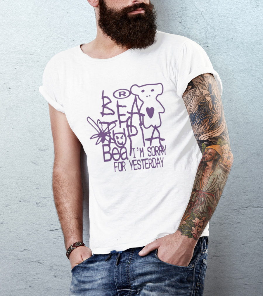 Beatrix Beauregarde Bea I'm Sorry For Yesterday Purple Bear R T-Shirt