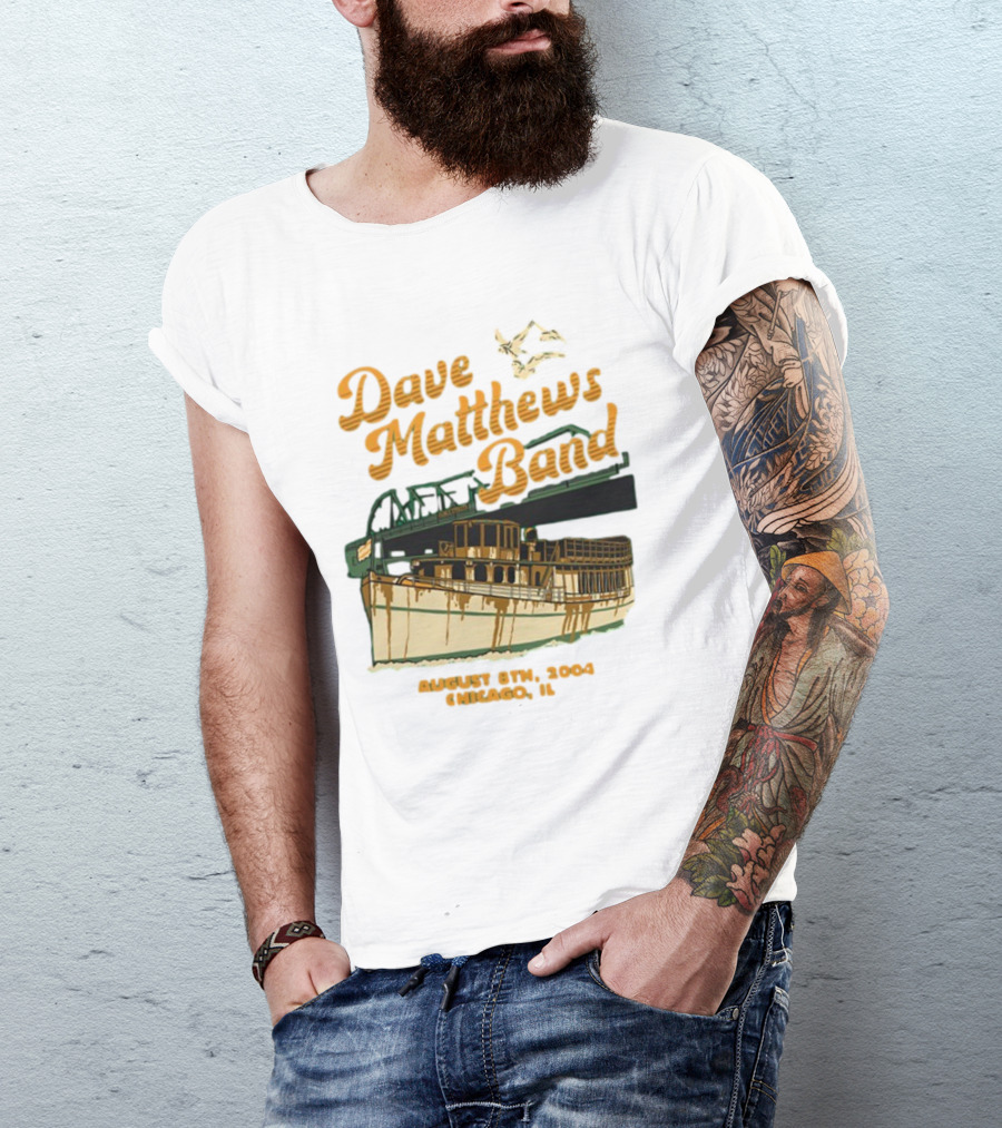 Dave Matthews Band August 8th 2004 Chicago IL Riverboat T-Shirt