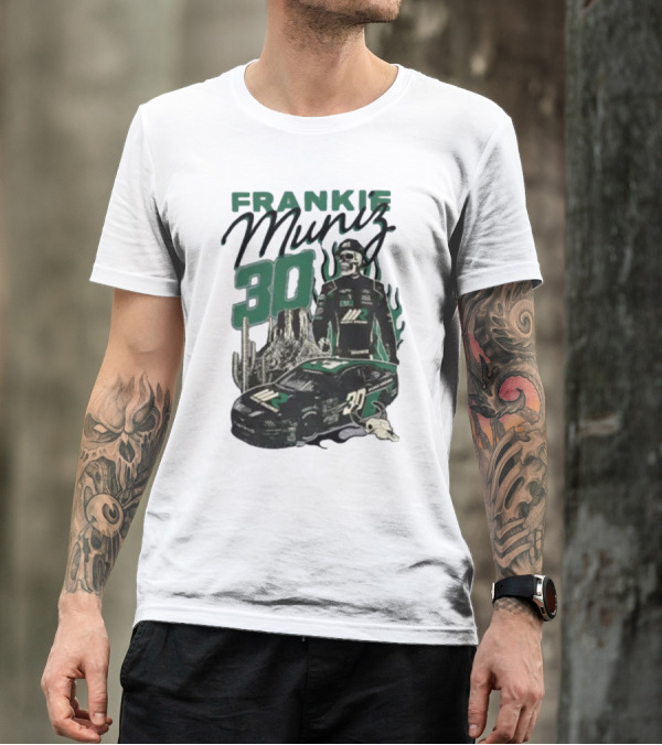 Frankie Muniz Racing Skeleton 30 Desert Car Cactus Skull T-Shirt