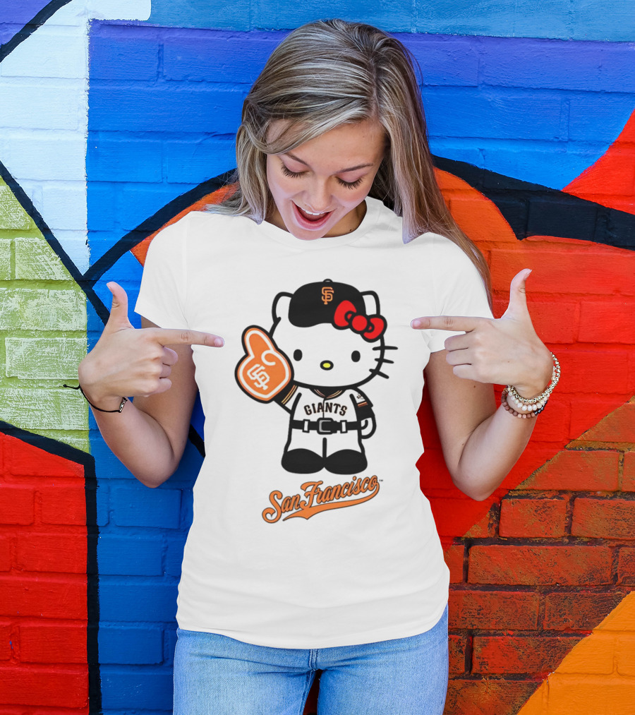 San Francisco Giants Hello Kitty Baseball Collaboration T-Shirt