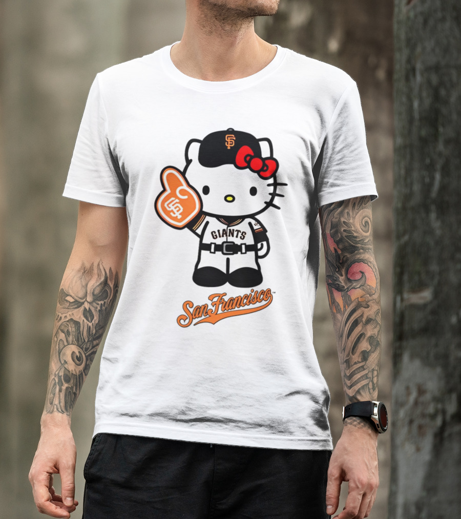 San Francisco Giants Hello Kitty Baseball Collaboration T-Shirt