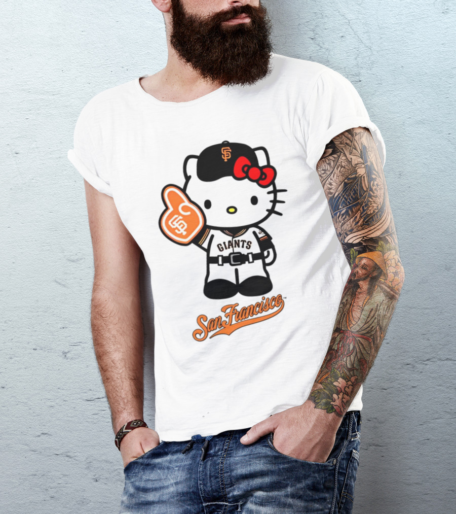 San Francisco Giants Hello Kitty Baseball Collaboration T-Shirt