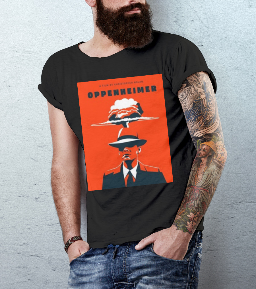 A Film By Christopher Nolan Oppenheimer Nuclear Explosion Iconic T-Shirt