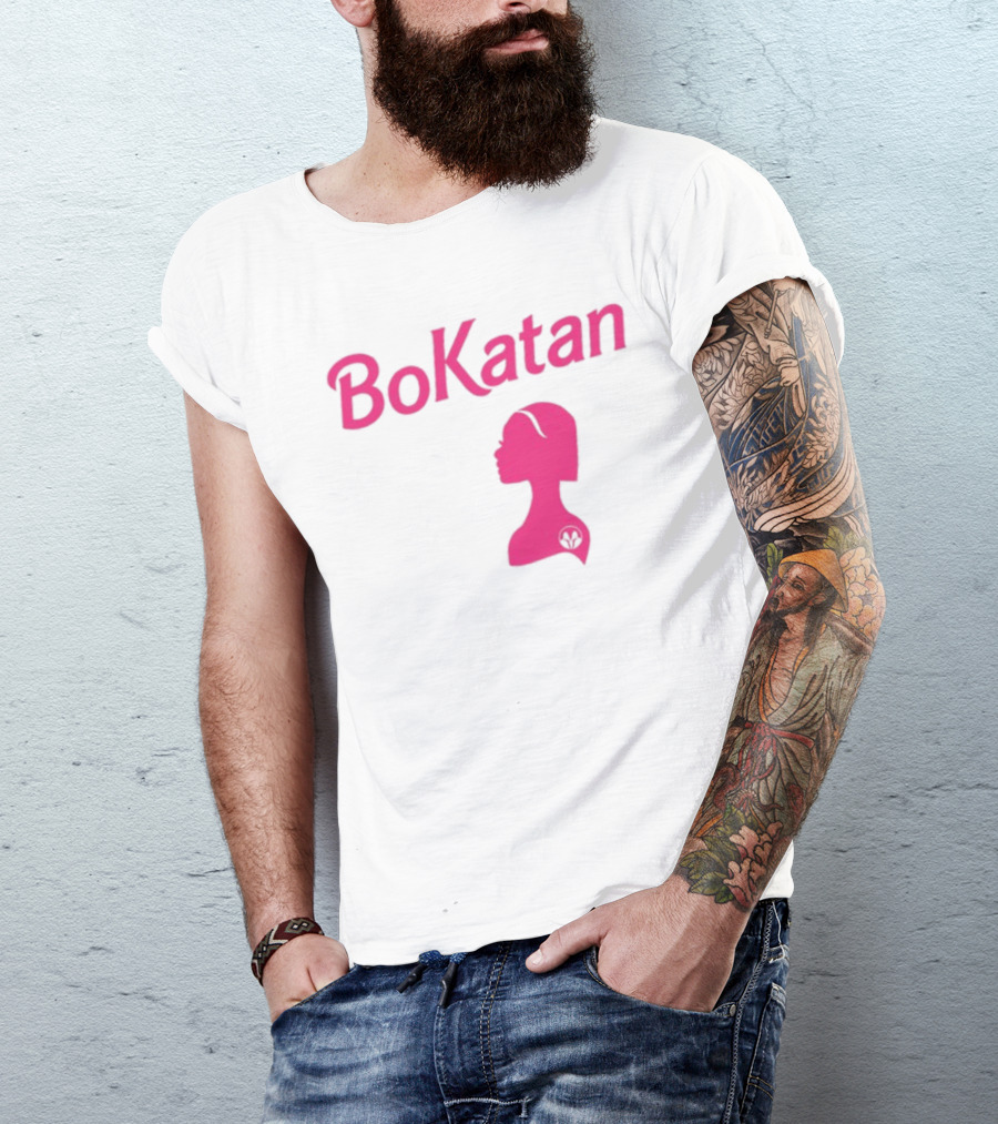 Bo-Katan Pink Silhouette With Mandalorian Insignia T-Shirt