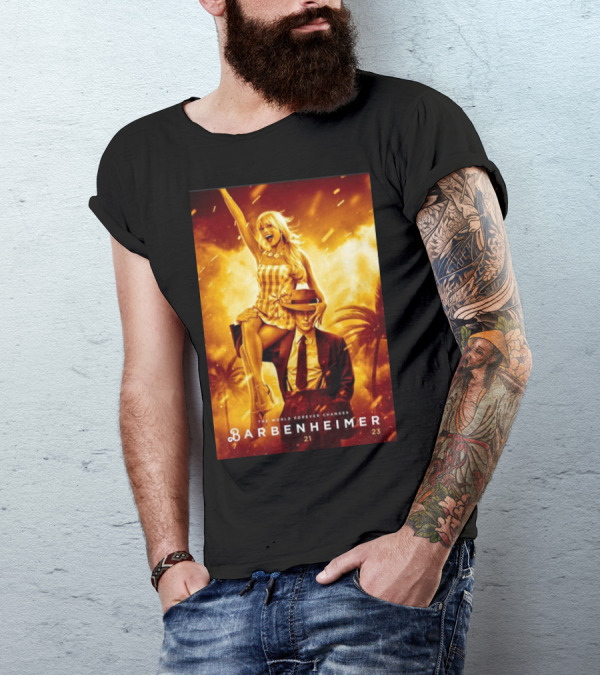 Barbenheimer 7 21 23 The World Forever Changes Stevereevesart T-Shirt