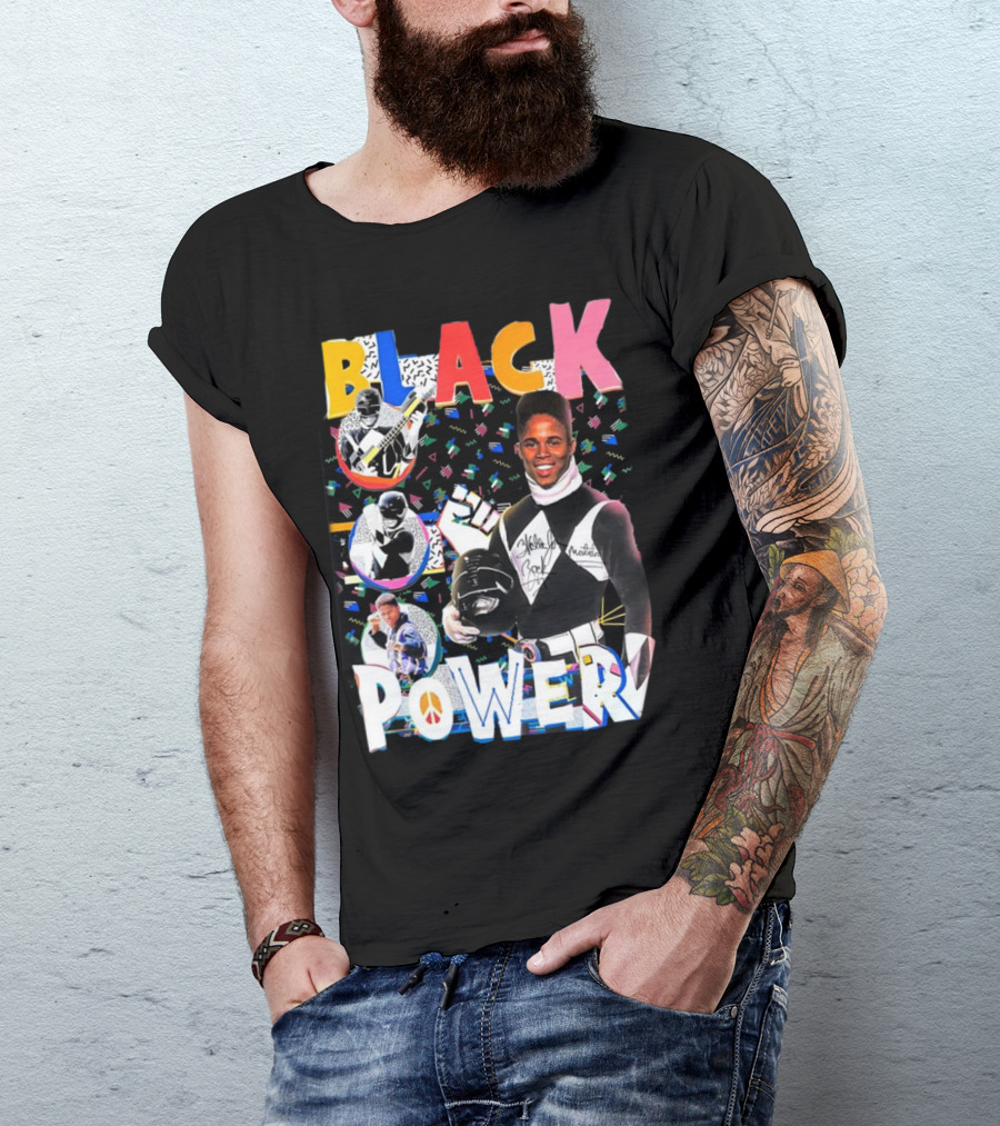 Walter Jones Black Power Peace Symbol Retro Comic T-Shirt