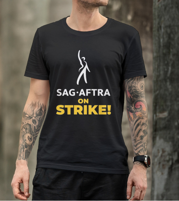 SAG-AFTRA On Strike Official Logo Protest Movement T-Shirt