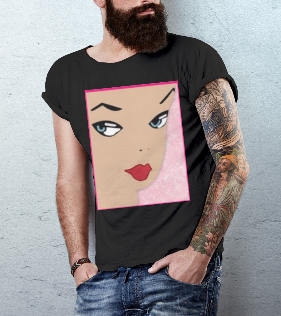 Ryan Gosling Wearing Barbie Face T-Shirt