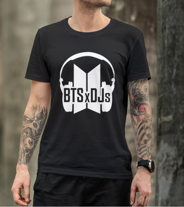 BTS X DJs Headphones Logo Collaboration T-Shirt
