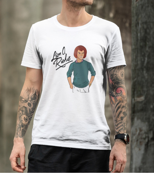 Forallnerds Lion O. Richie Cartoon Character In Green Sweater With Signature T-Shirt