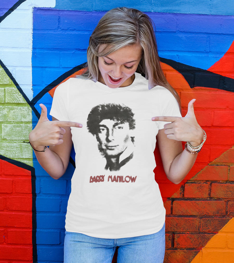 Barry Manilow Iconic Music Figure Black And Red T-Shirt