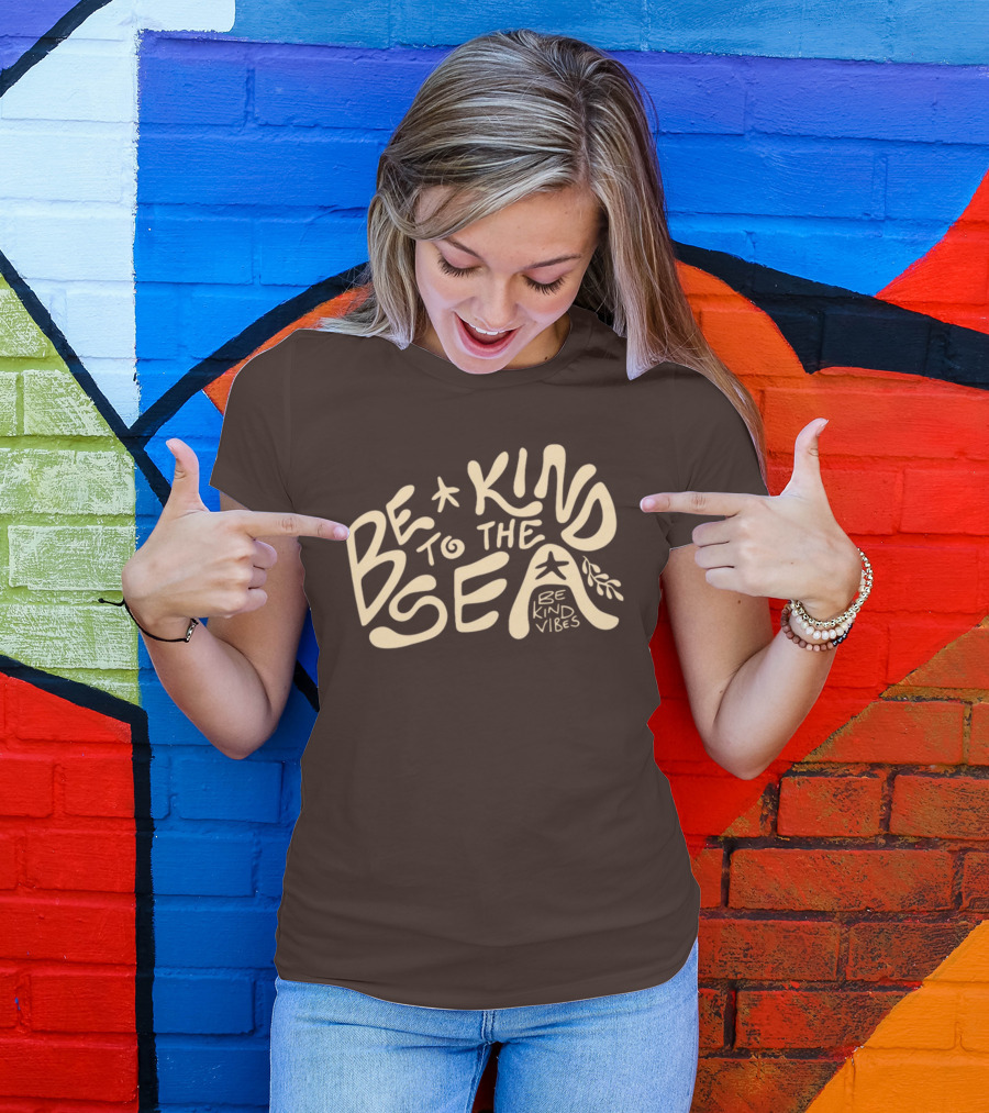 Be Kind Vibes Be Kind To The Sea Starfish Plant Emphasis T-Shirt