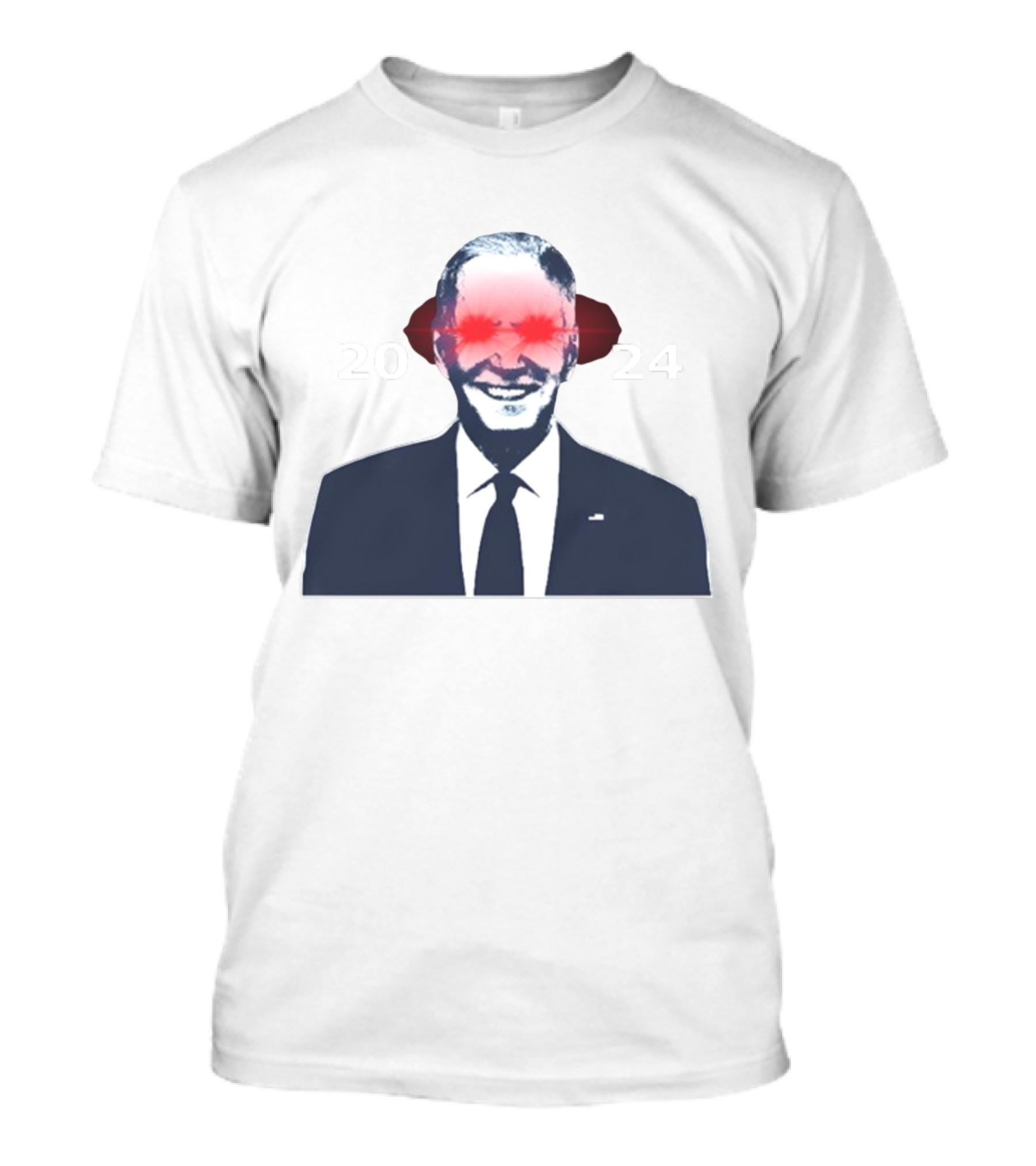 Biden Harris Dark 2024 With Red Eyes T-Shirt