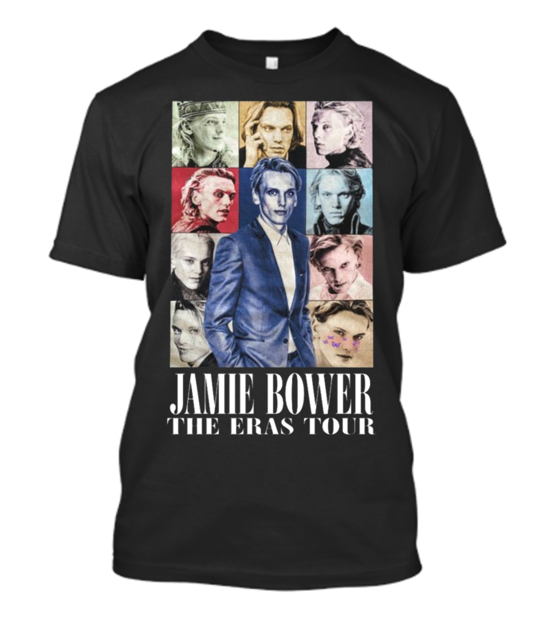Jamie Bower The Eras Tour Multicolor Portrait Collage T-Shirt