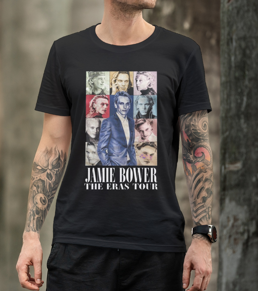 Jamie Bower The Eras Tour Multicolor Portrait Collage T-Shirt