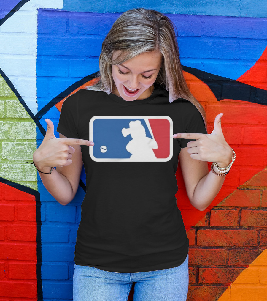 Major Baseball Phan Blue Red Mascot T-Shirt
