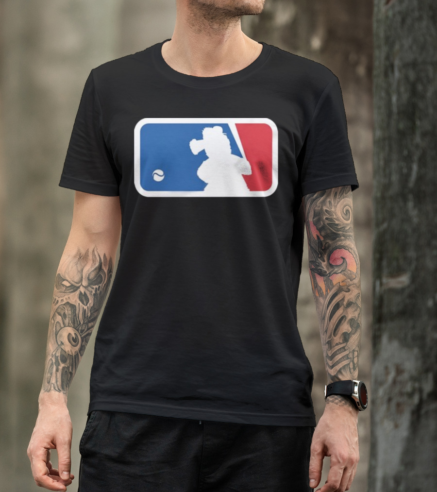 Major Baseball Phan Blue Red Mascot T-Shirt