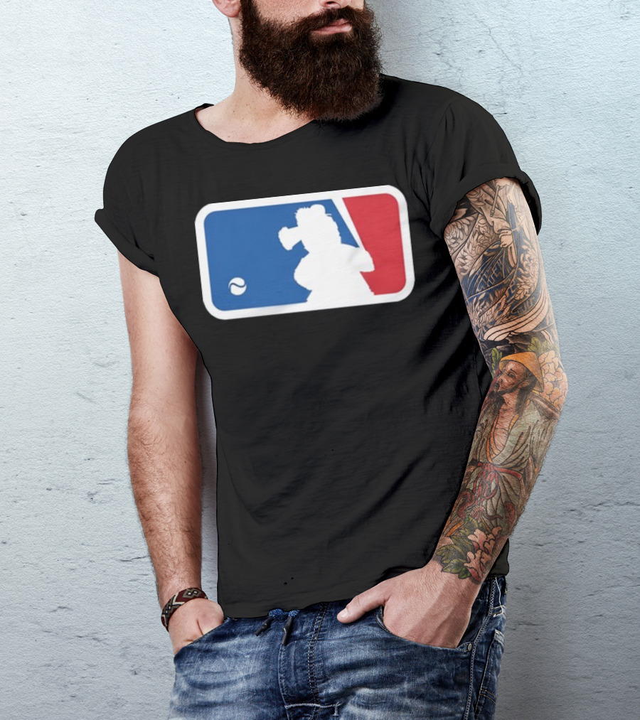 Major Baseball Phan Blue Red Mascot T-Shirt