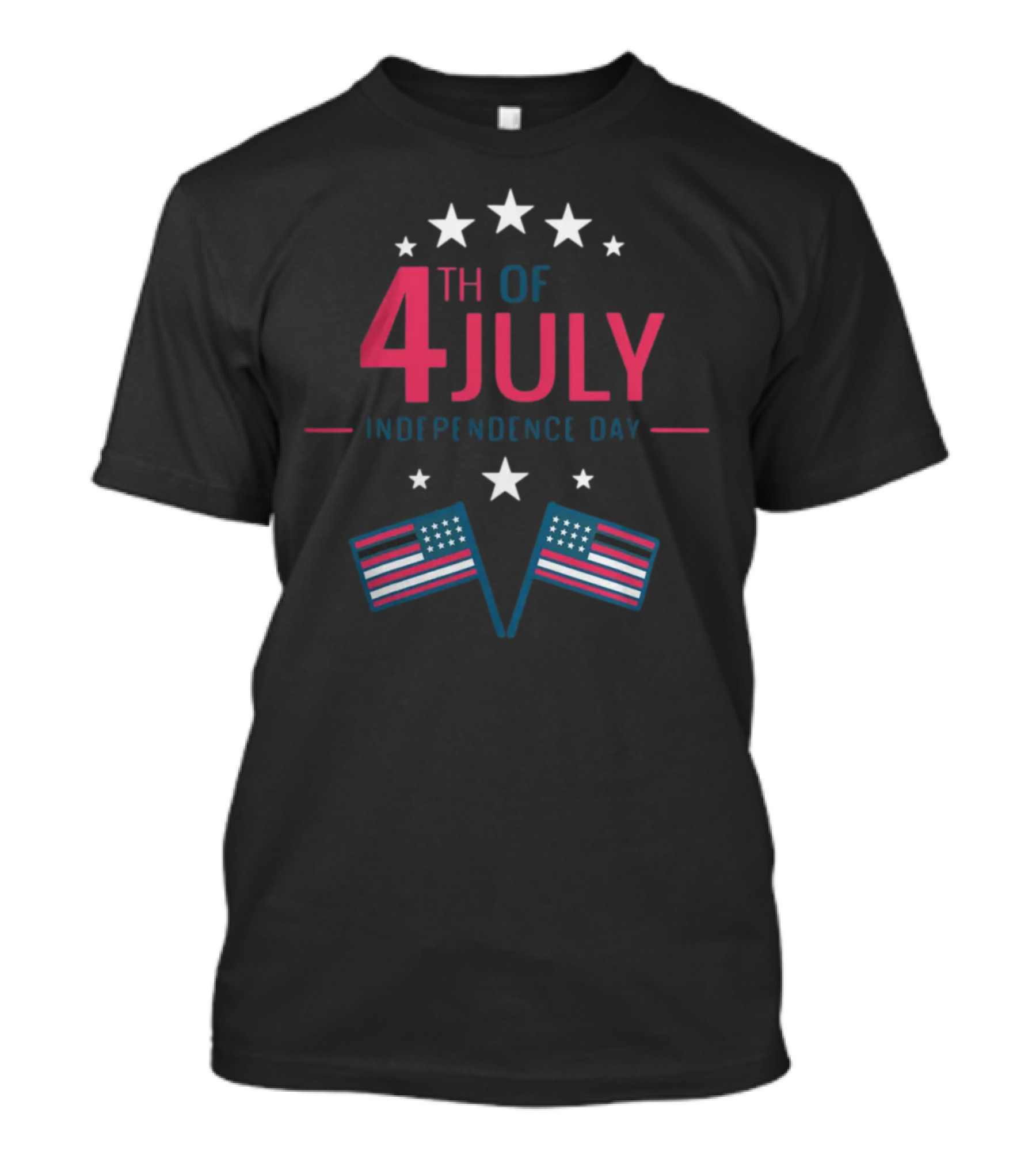 4th Of July Independence Day American Flags And Stars T-Shirt